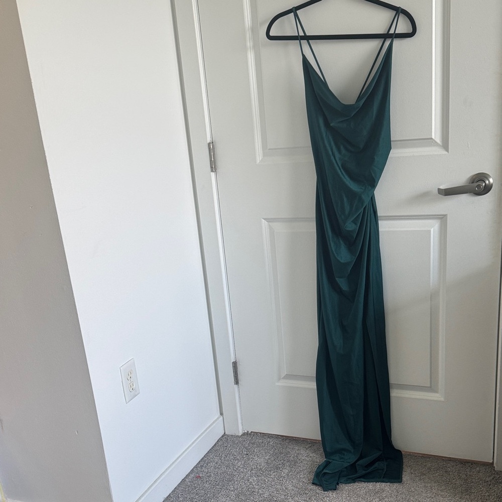 Hunter Deep Green Backless Dress